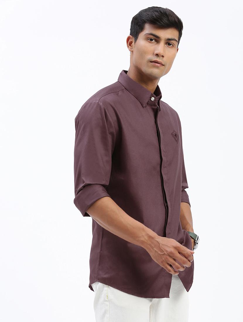 men long sleeves solid casual shirt - 21597470 - Standard Image - 2