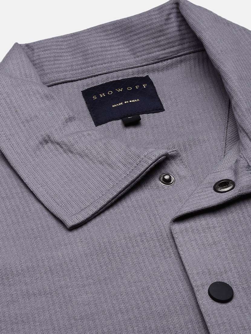 men regular fit solid casual shirt with single pocket - 21597523 -  Standard Image - 7