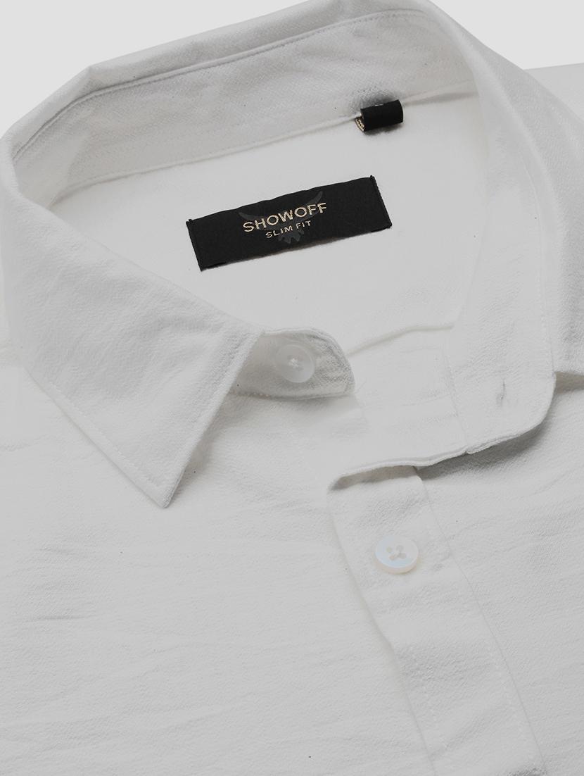 men regular fit solid long sleeve casual shirt - 21597568 - Standard Image - 7