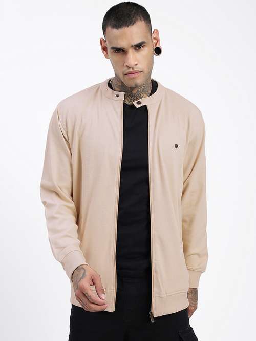 men solid long sleeve casual jacket - 21597581 -  Standard Image - 0