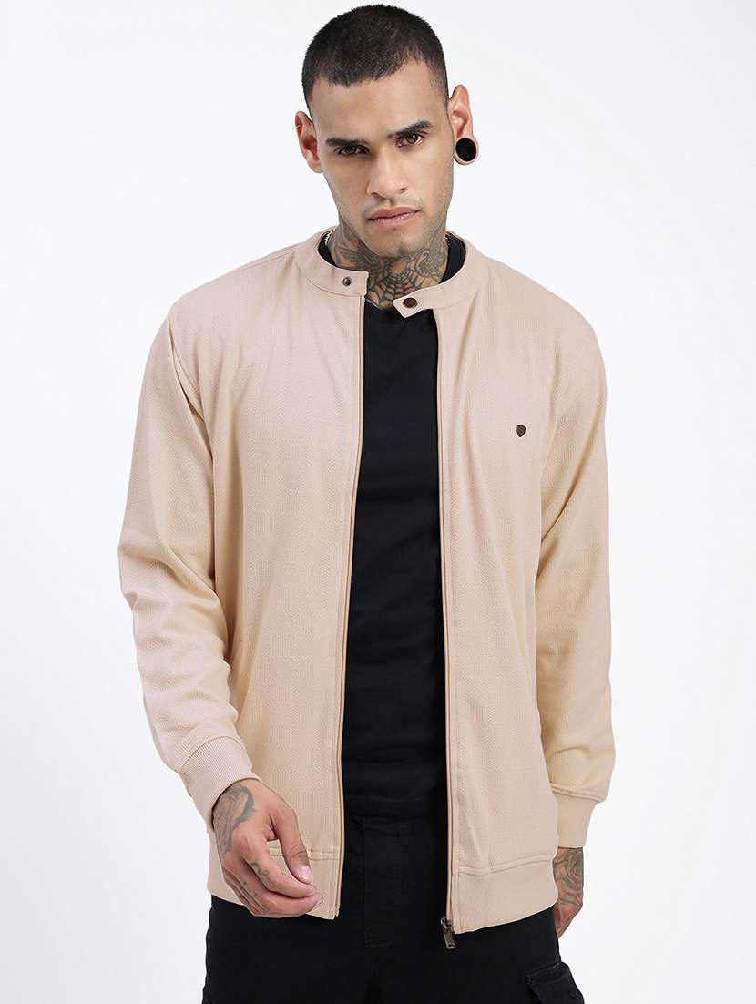 men solid long sleeve casual jacket - 21597581 -  Zoom Image - 0