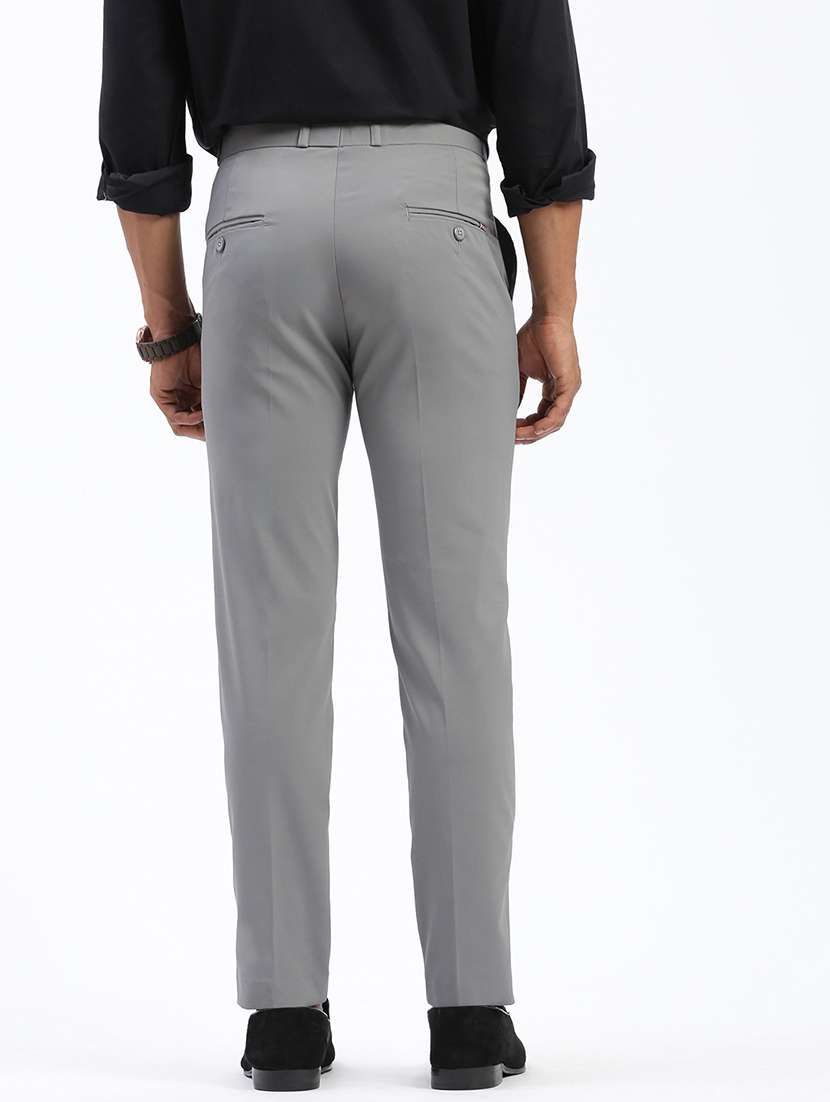 men solid flat front full length formal trouser - 21597588 -  Standard Image - 2