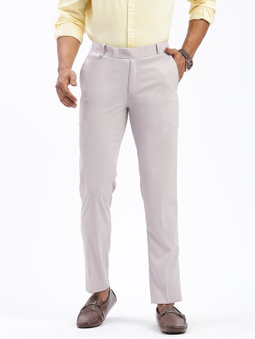 men solid flat front full length formal trouser - 21597590 - Standard Image - 0