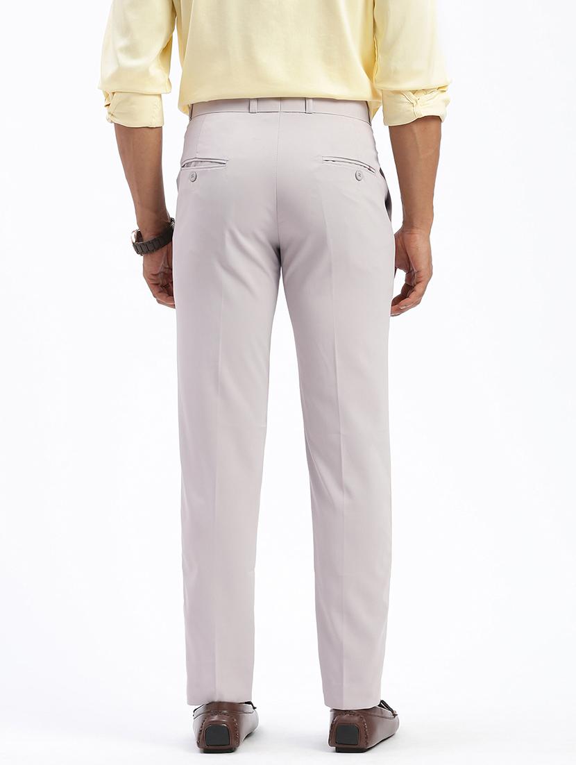 men solid flat front full length formal trouser - 21597590 - Standard Image - 2