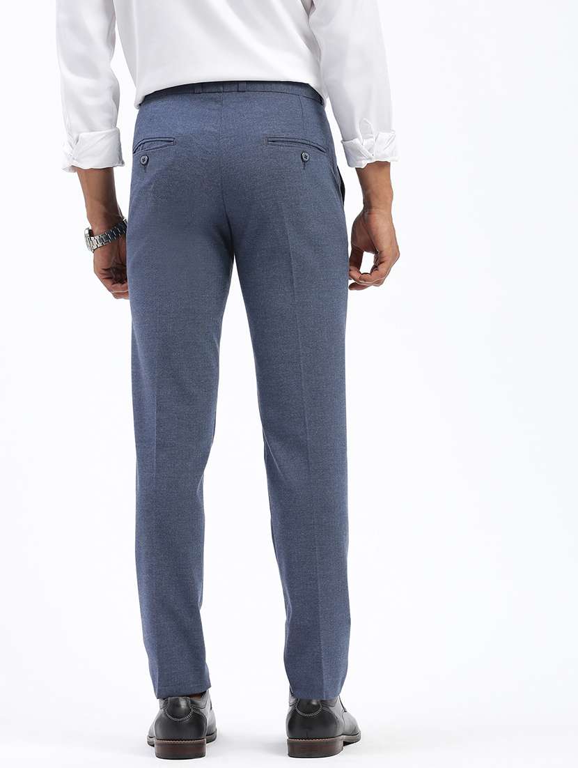 men solid flat front full length formal trouser - 21597599 -  Standard Image - 2
