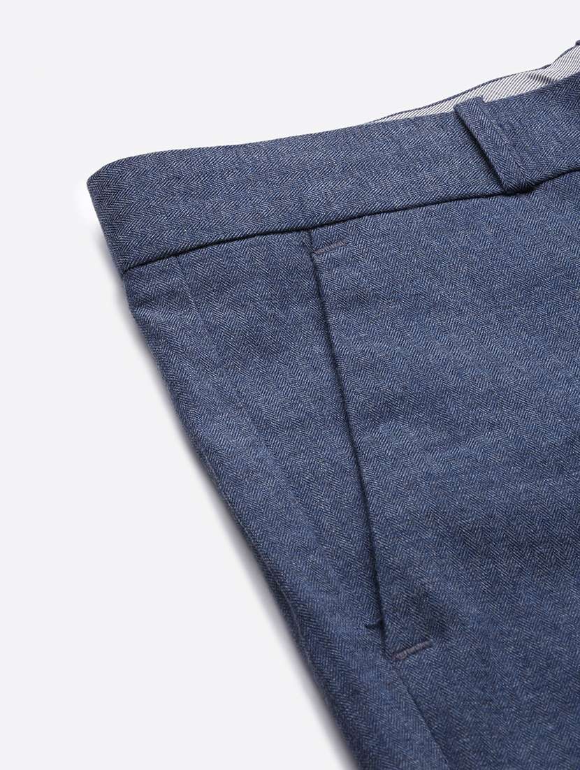 men solid flat front full length formal trouser - 21597599 -  Standard Image - 7