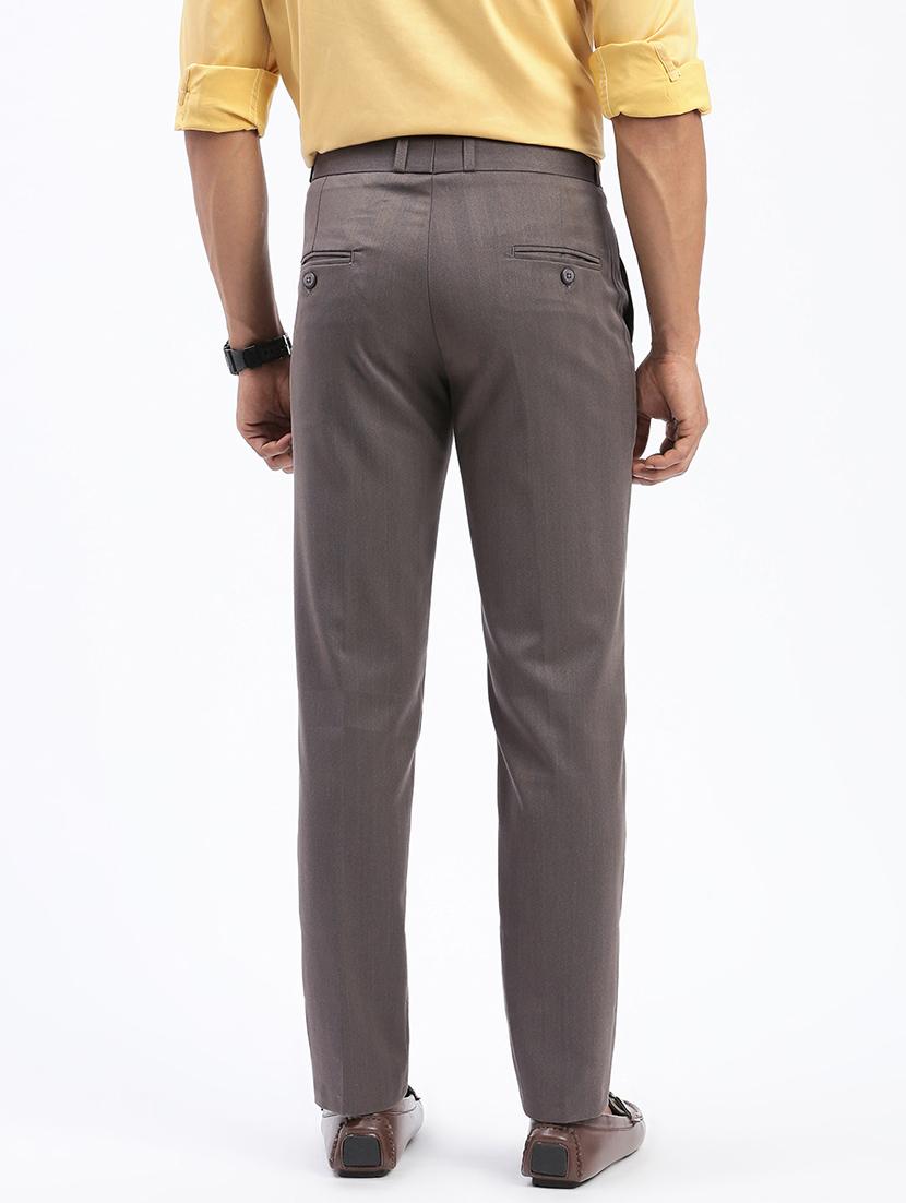 men solid flat front full length formal trouser - 21597600 - Standard Image - 2