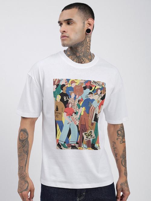 men front print short sleeves t-shirt - 21597662 -  Standard Image - 0