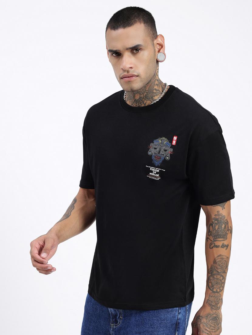 men front & back print short sleeve t-shirt - 21597667 - Standard Image - 2