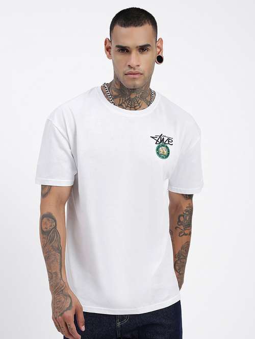 men front & back print short sleeve t-shirt - 21597673 -  Standard Image - 0