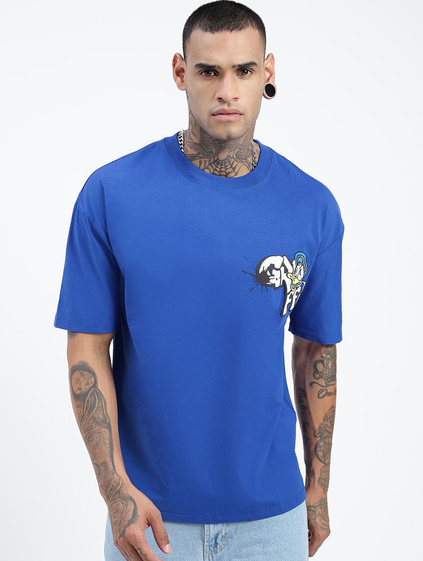 men front & back print short sleeve t-shirt - 21597679 -  Zoom Image - 0