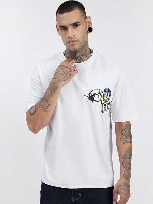 men front & back print short sleeve t-shirt - 21597680 - Standard Image - 0