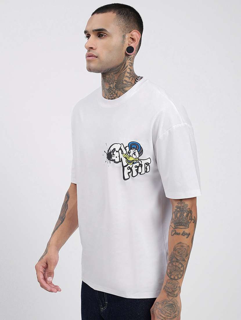 men front & back print short sleeve t-shirt - 21597680 - Standard Image - 2