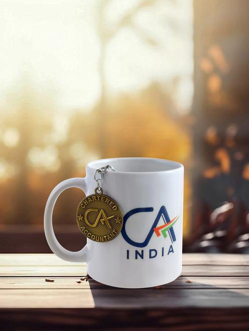 white opalware ca logo coffee/tea mug with matching keychain - 21597933 -  Standard Image - 0
