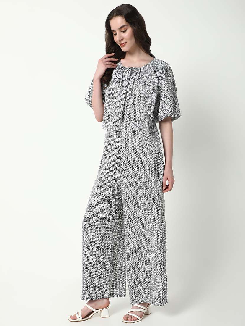 women printed top and trouser co-ord set - 21597981 -  Standard Image - 2