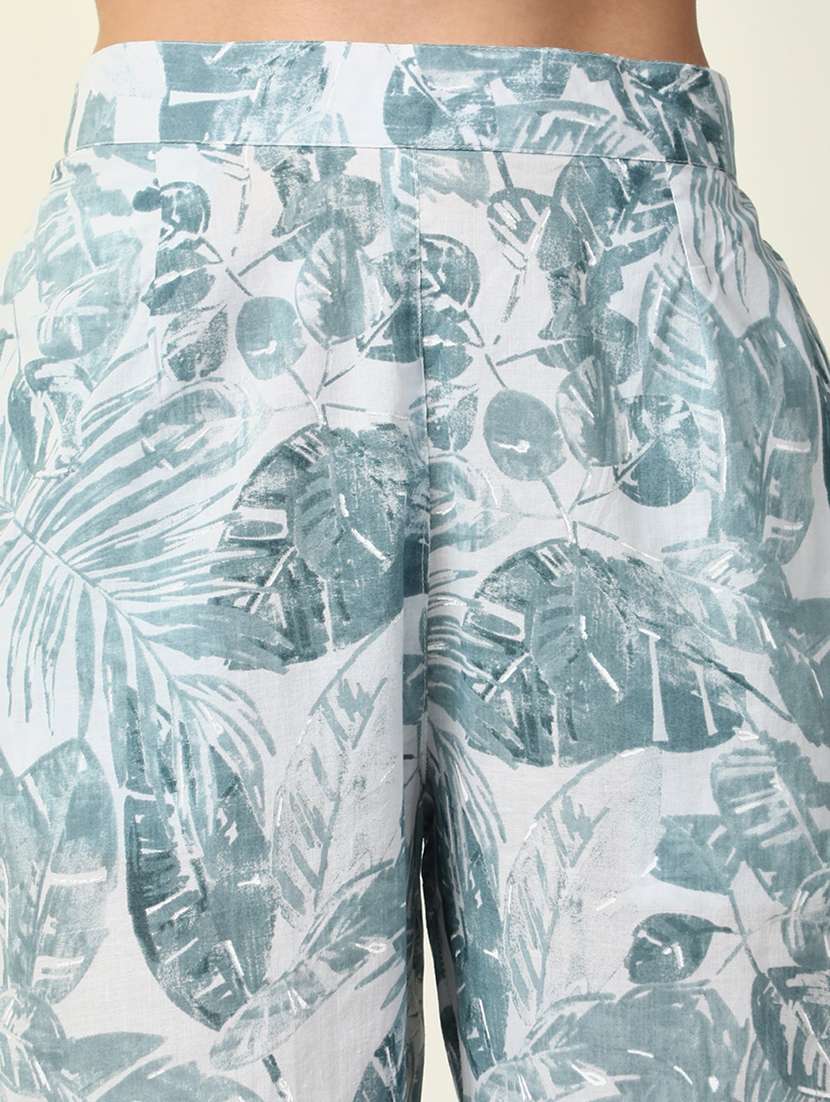 women printed shirt collar neck kurta pant set - 21598110 -  Standard Image - 7