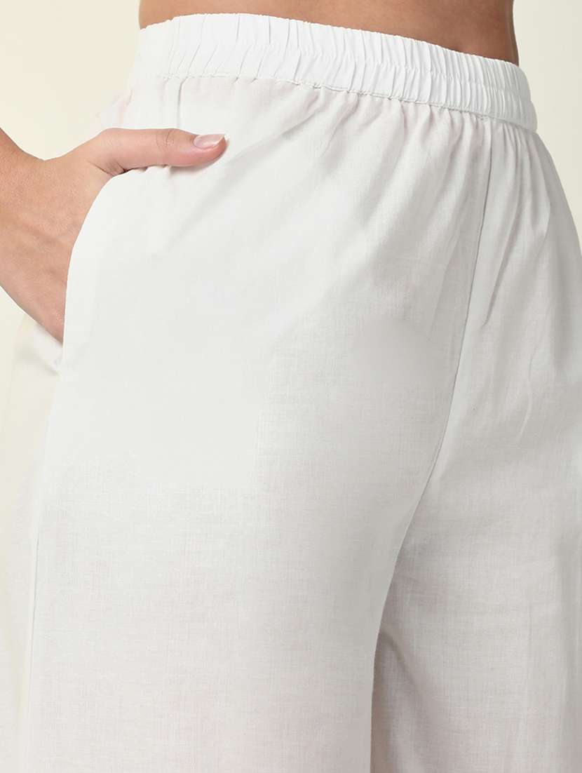 women green floral kurta palazzo set - 21598114 -  Standard Image - 7