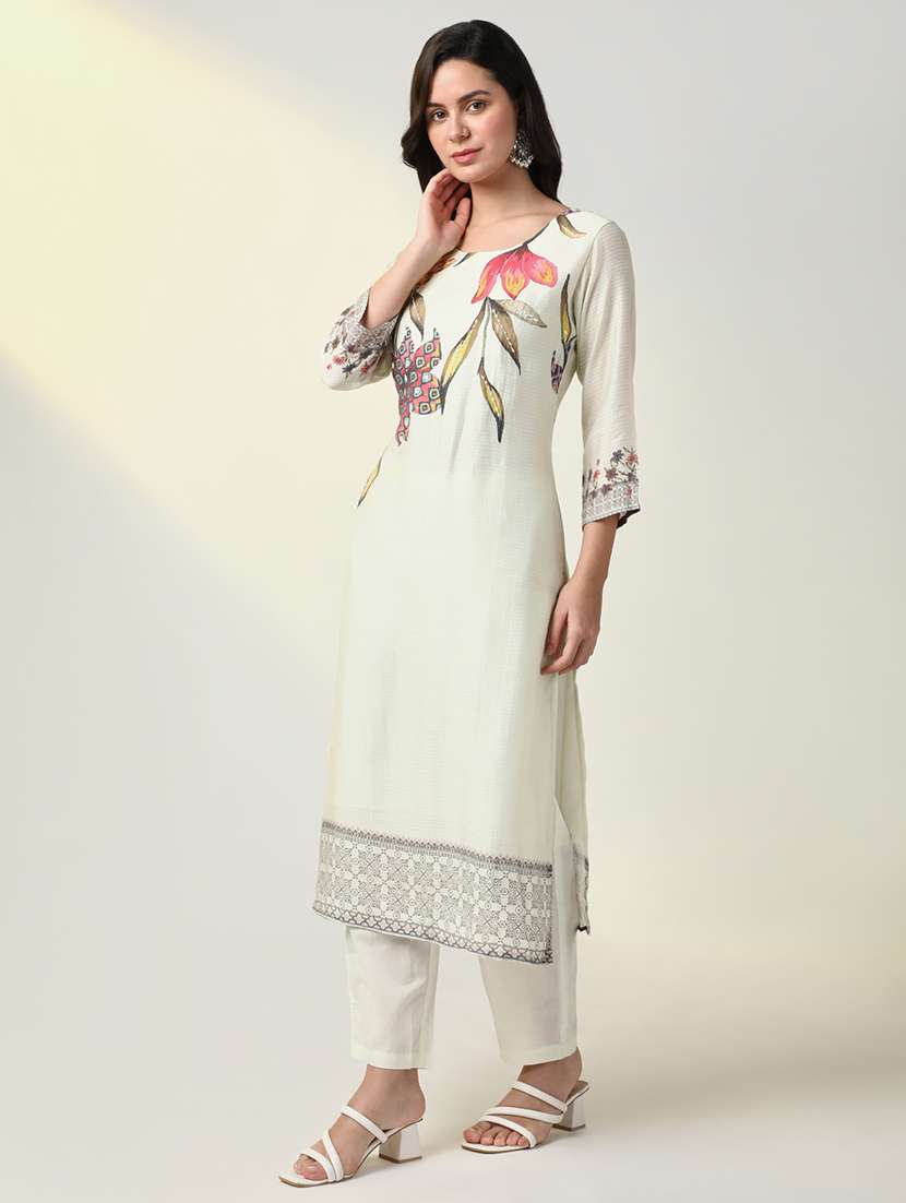 women floral kurta pant set with dupatta - 21598132 - Standard Image - 2