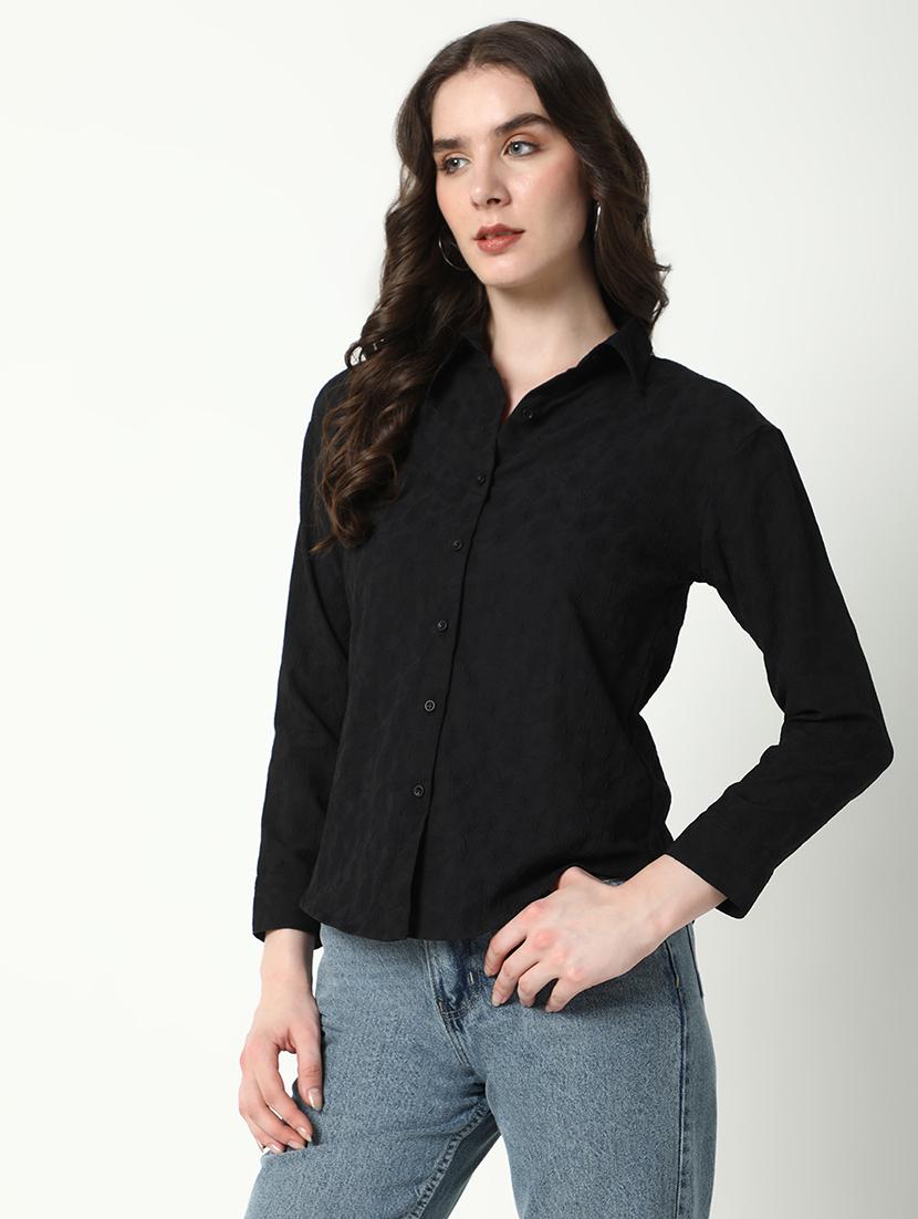 women self designed collared regular shirt - 21598147 - Standard Image - 2