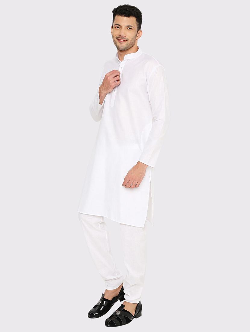 men solid mandarin neck long kurta - 21598161 - Standard Image - 2