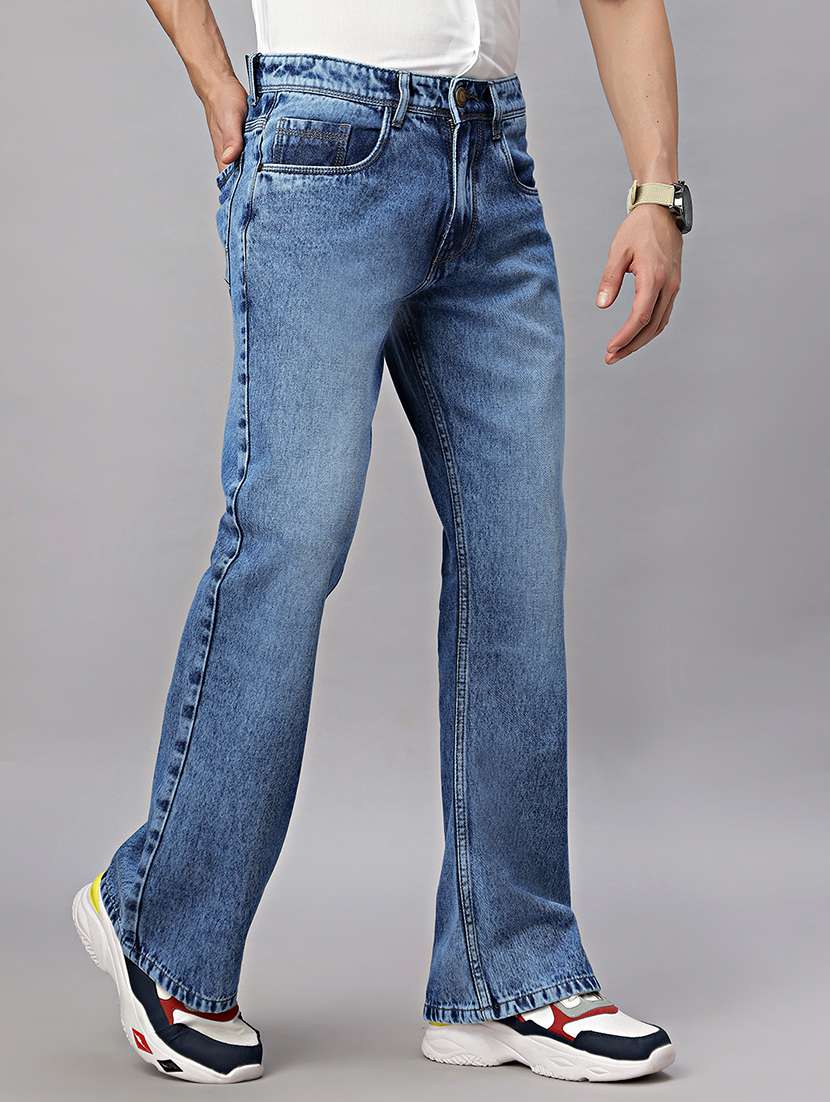 men plaim mid rise bootcut jean - 21598215 -  Standard Image - 2