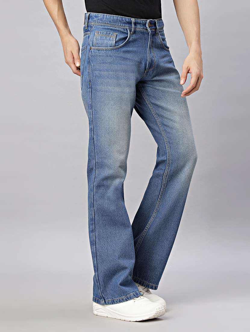 men mid rise plain denim jeans - 21598217 -  Standard Image - 2