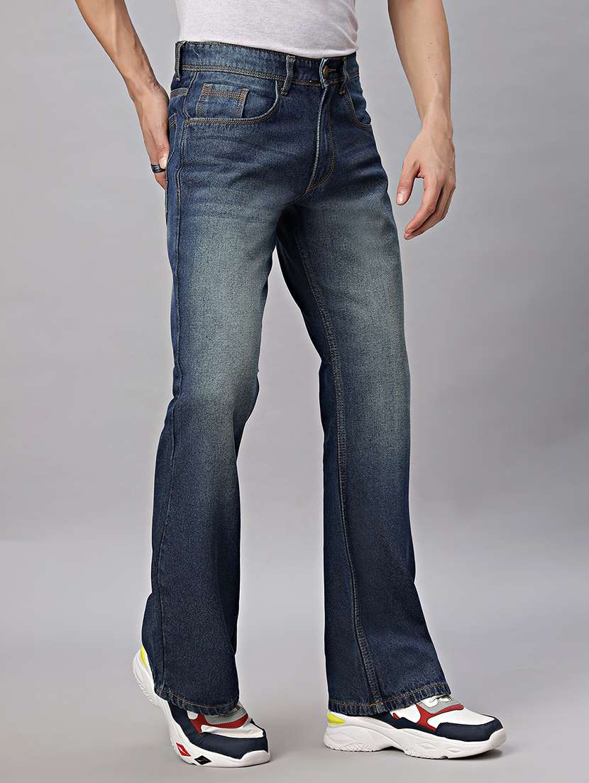 men mid rise plain denim jeans - 21598218 -  Standard Image - 2