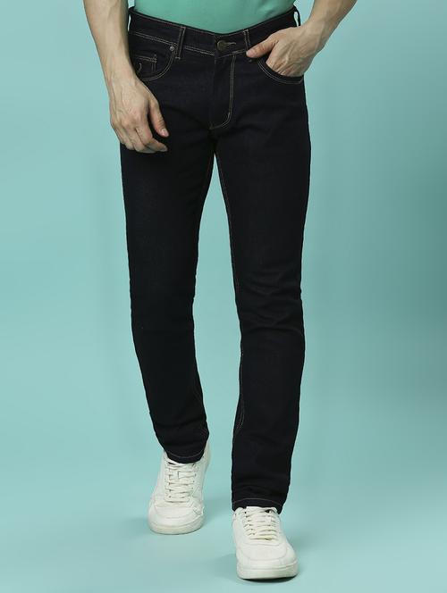 men mid rise plain denim jeans - 21598223 - Standard Image - 0
