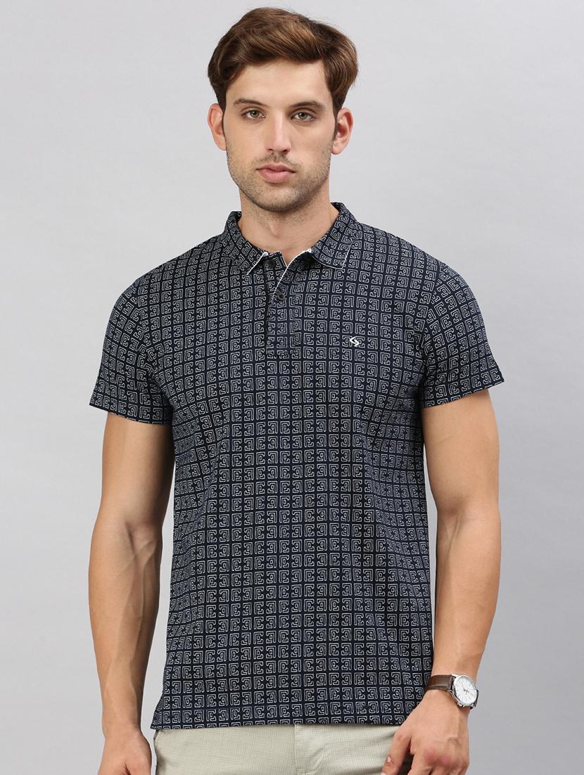 men slim fit short sleeves printed polo t-shirt - 21598243 - Standard Image - 2