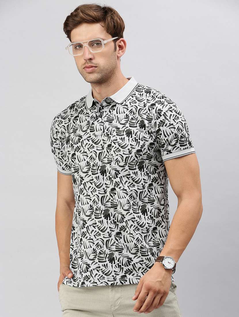 men slim fit printed polo t-shirt - 21598251 -  Standard Image - 2