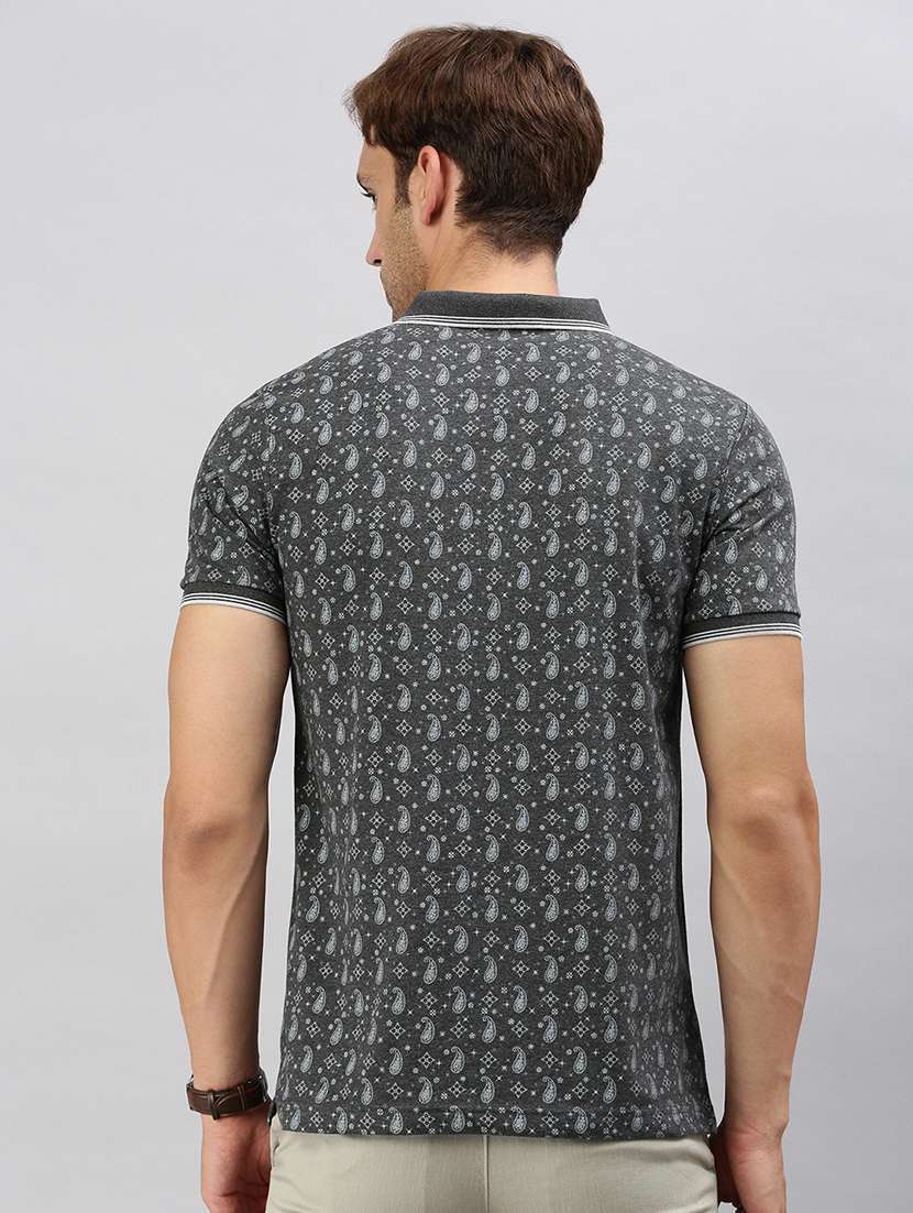 men slim fit printed polo t-shirt - 21598253 -  Standard Image - 2