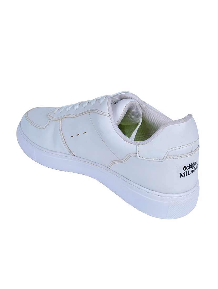men solid lace up sneakers - 21598359 - Standard Image - 2