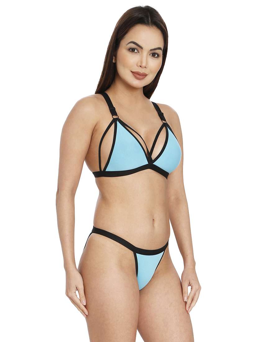 women half coverage bras and panty set - 21598531 -  Standard Image - 2