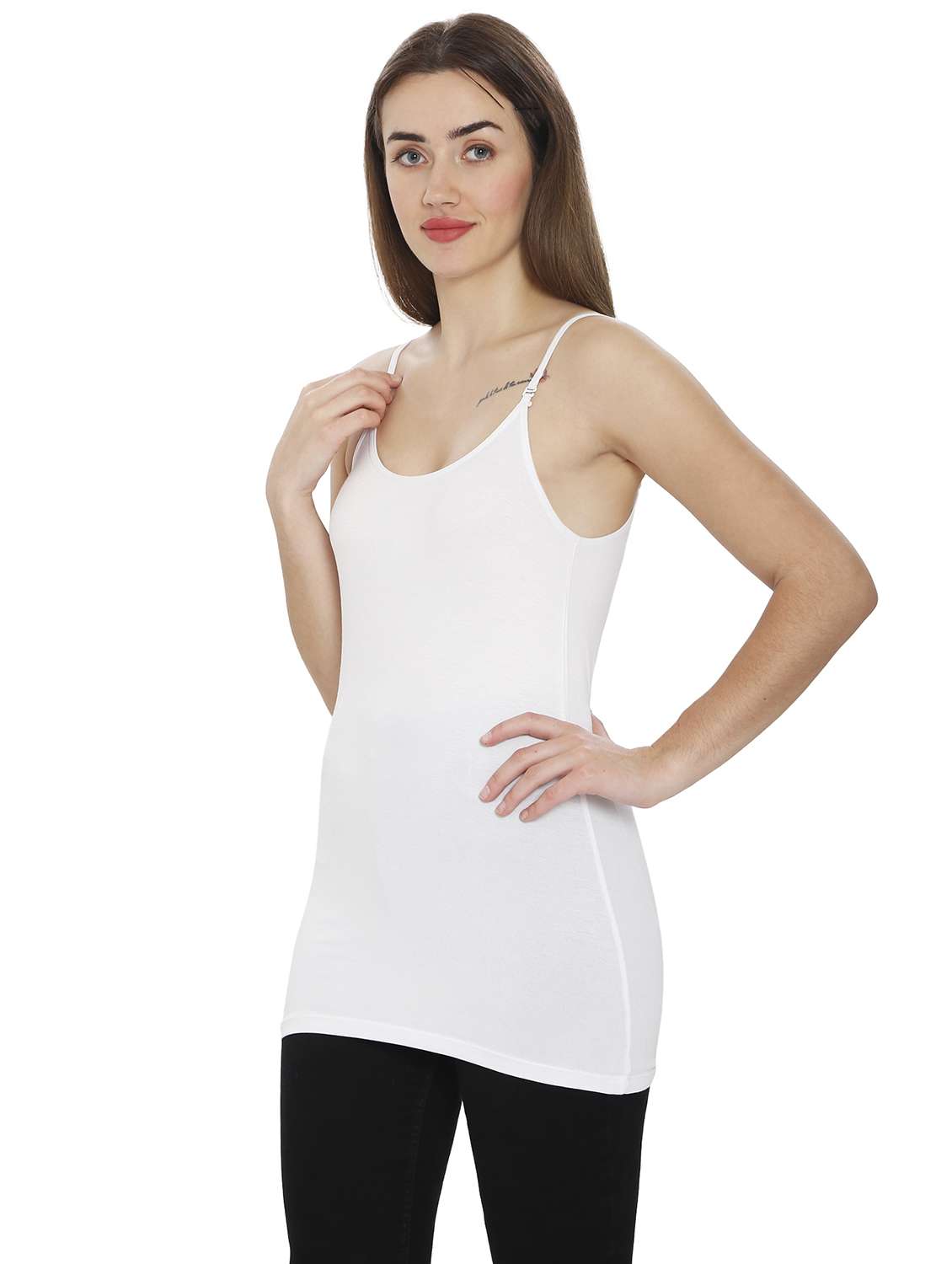 women white solid camisole - 21598545 -  Standard Image - 2