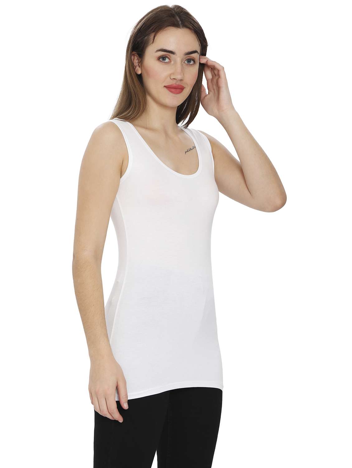 women white solid camisole - 21598546 - Standard Image - 2