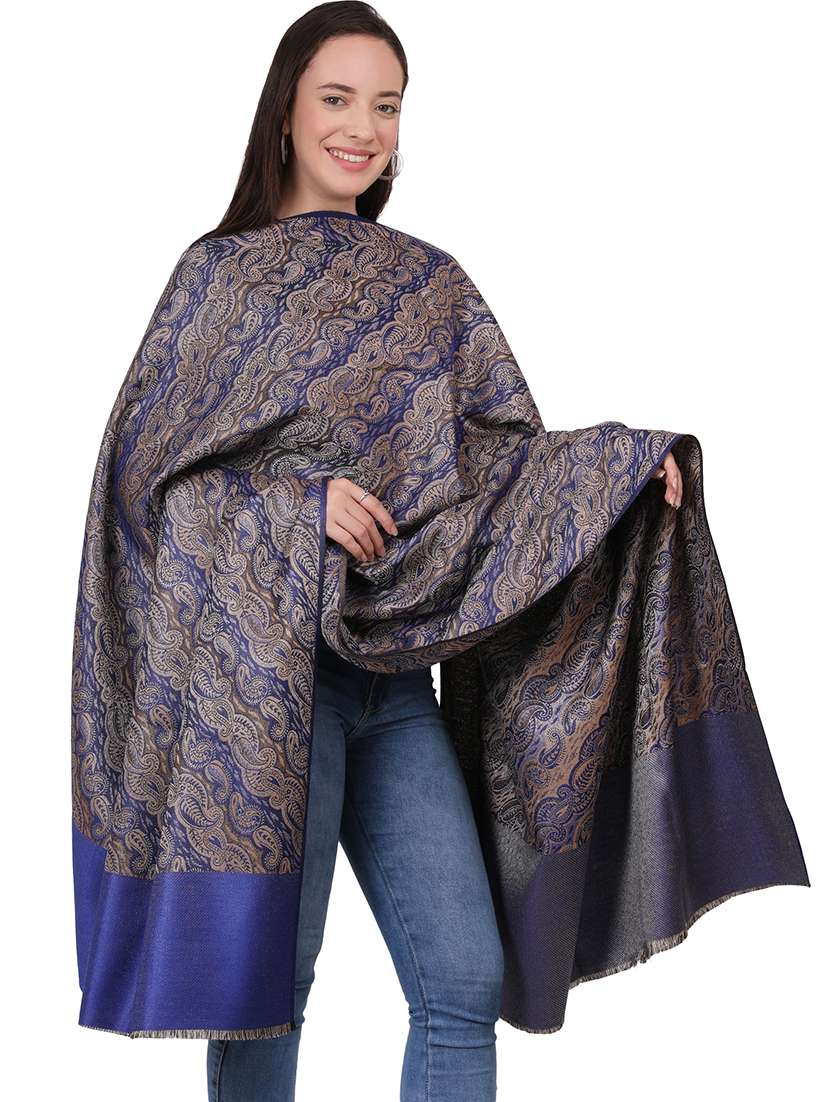 women self design woolen shawl - 21598911 - Standard Image - 2