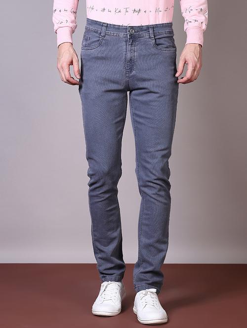 men solid mid rise slim fit jeans - 21599072 -  Standard Image - 0
