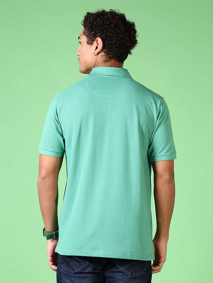 men solid short sleeve polo t-shirt - 21599117 -  Standard Image - 2