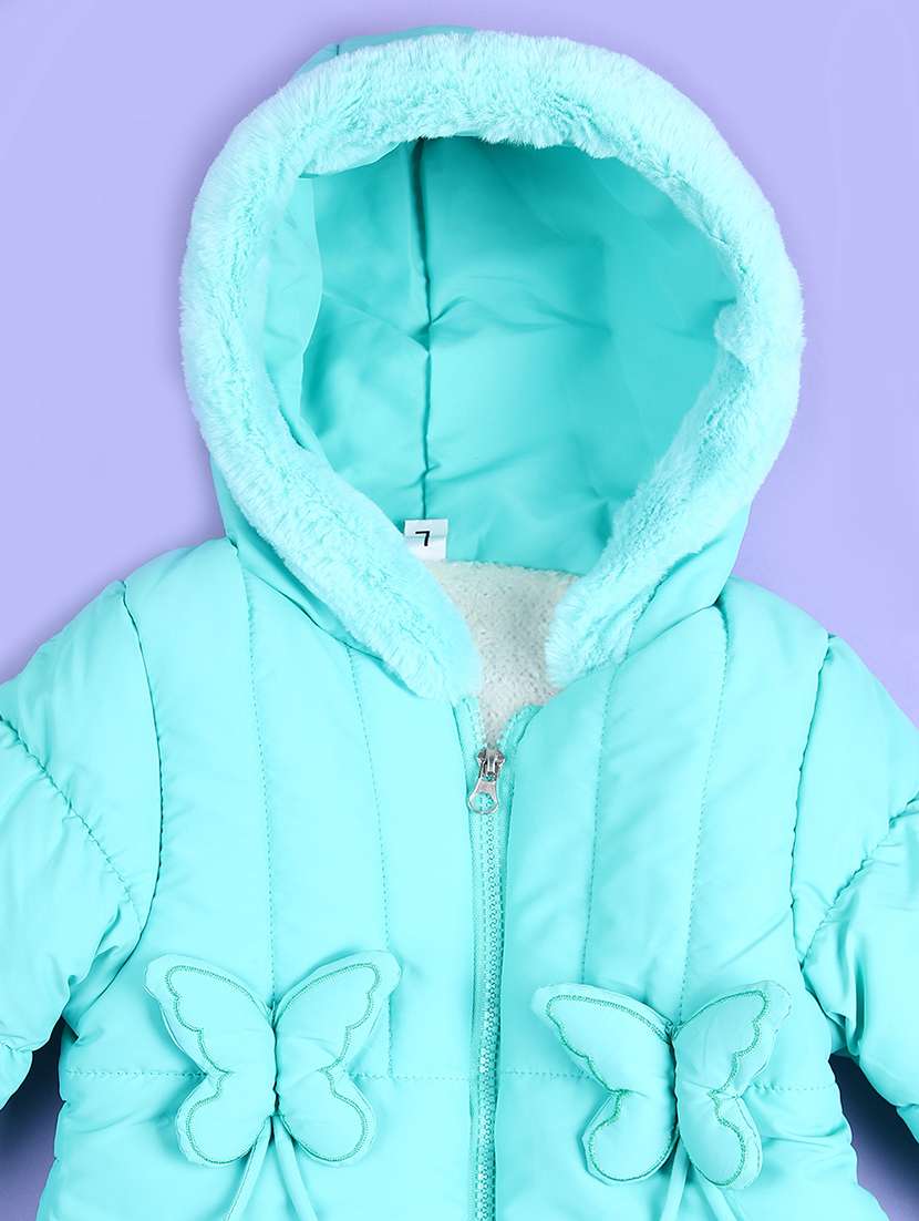 girls solid long sleeve quilted jacket - 21599129 -  Standard Image - 2