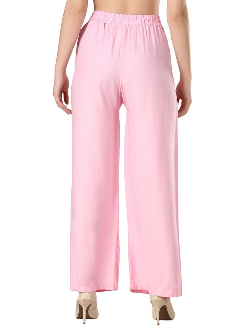 women solid relaxed fit palazzo - 21599400 -  Standard Image - 2