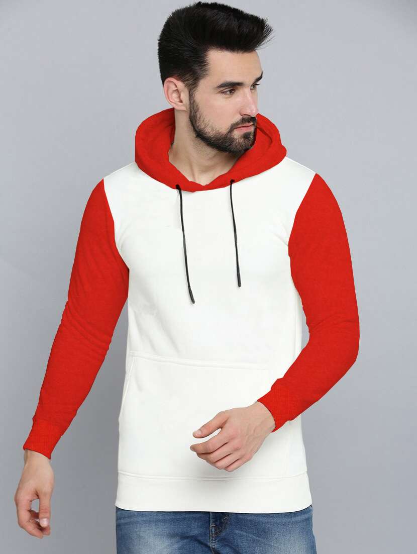 men long sleeves color block sweatshirt