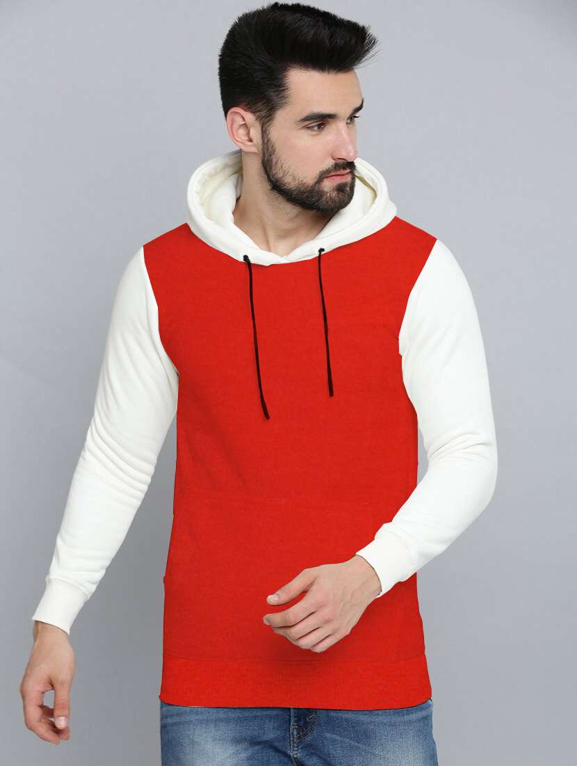 men long sleeves color block sweatshirt