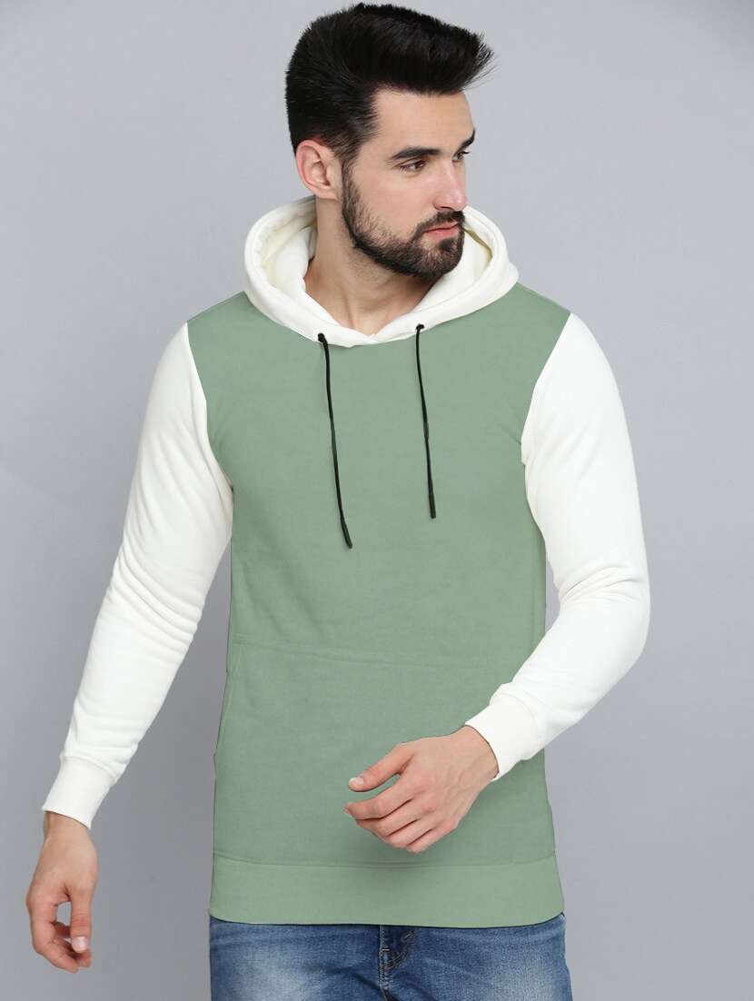 men long sleeves color block sweatshirt