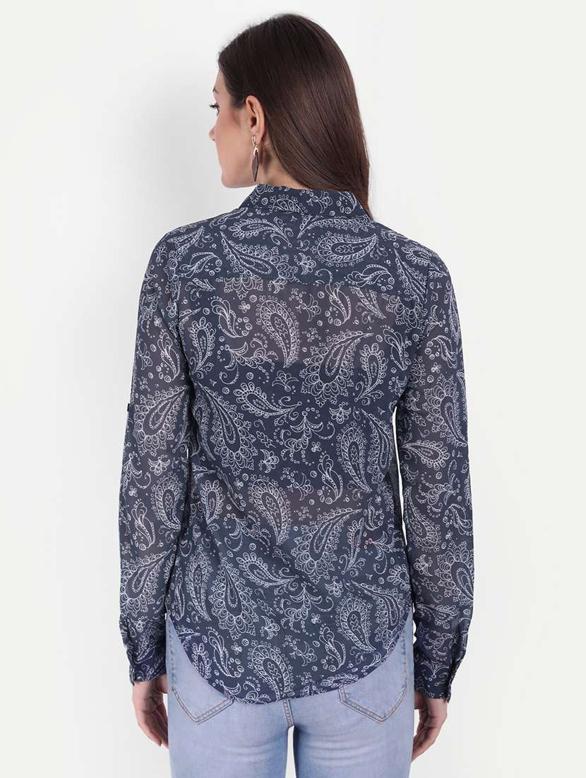women printed regular fit long sleeve shirt - 21599574 -  Standard Image - 2