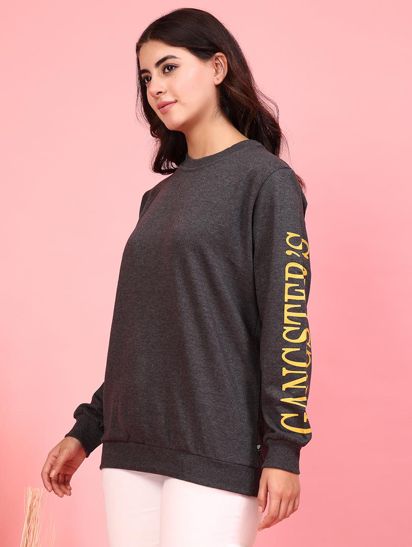 women back print long sleeve sweatshirt - 21600075 - Standard Image - 2
