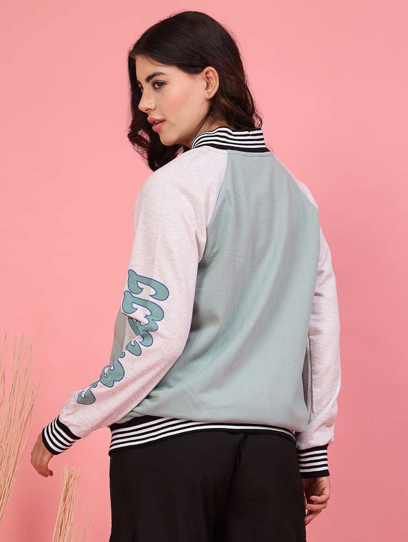 women printed oversized varsity jacket - 21600125 -  Standard Image - 2
