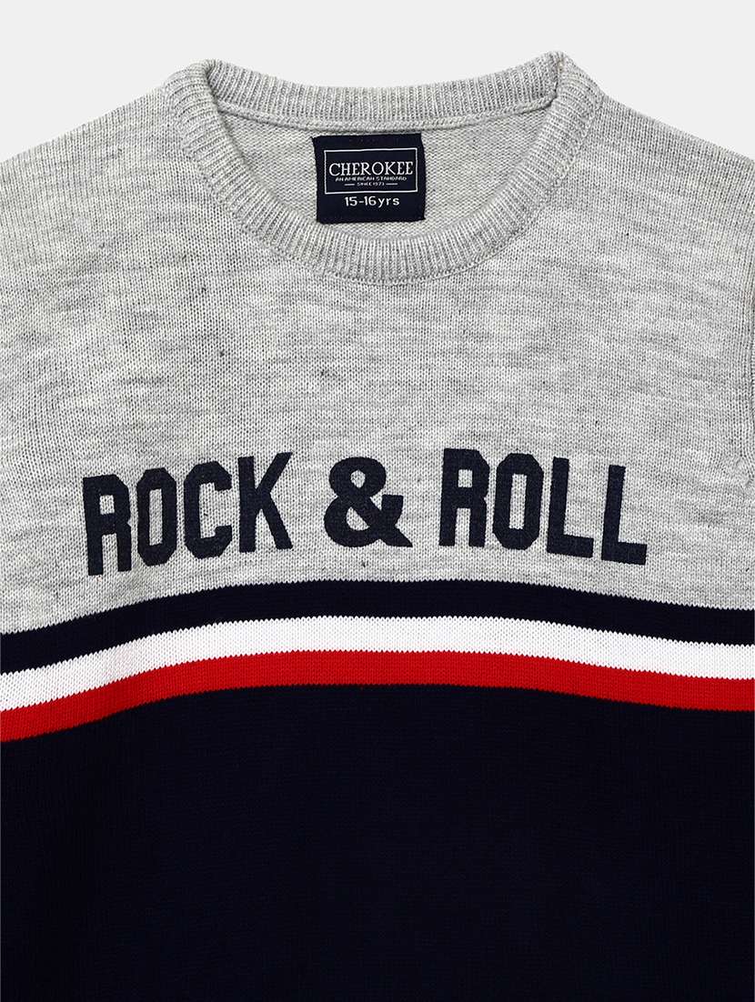 Boys Color Block Long Sleeve Sweater - 21601032 -  Standard Image - 2