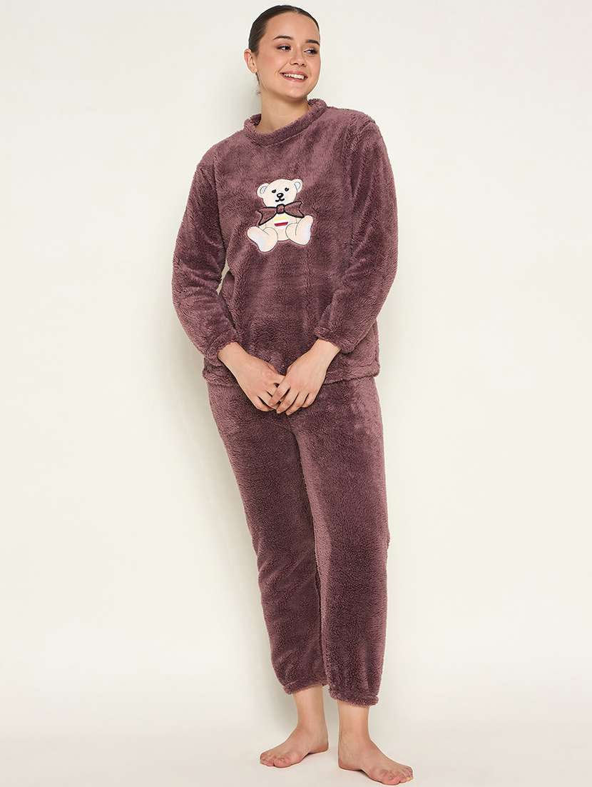 women long sleeve self-designed pyjama nightwear set