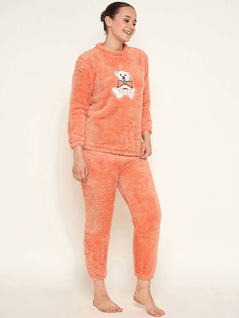 women long sleeve self-designed pyjama nightwear set - 21601315 -  Standard Image - 2