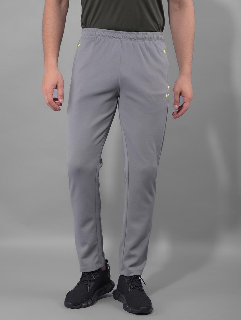 men mid rise solid full length track pant - 21601426 - Zoom Image - 0